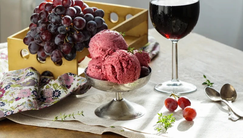 Helado de uva