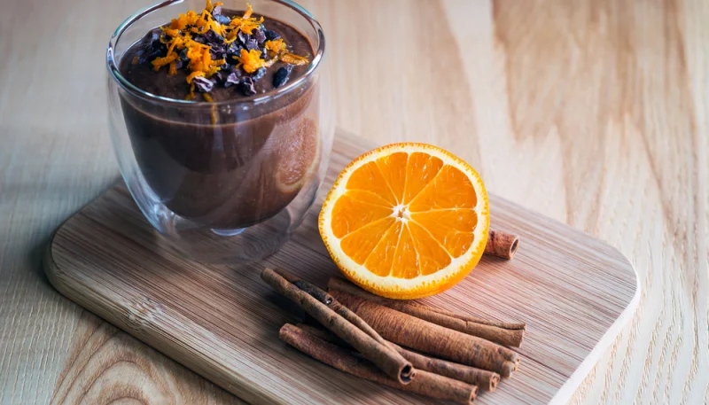 Mousse de chocolate a la naranja