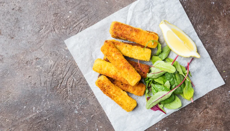 Palitos de merluza y queso