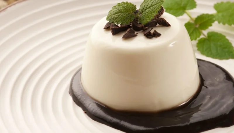 Panna cotta de dos chocolates