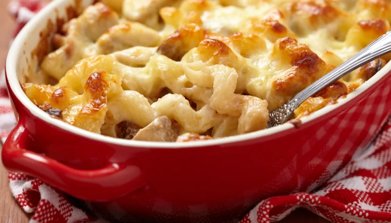 Pasta con queso, pollo y chipotle