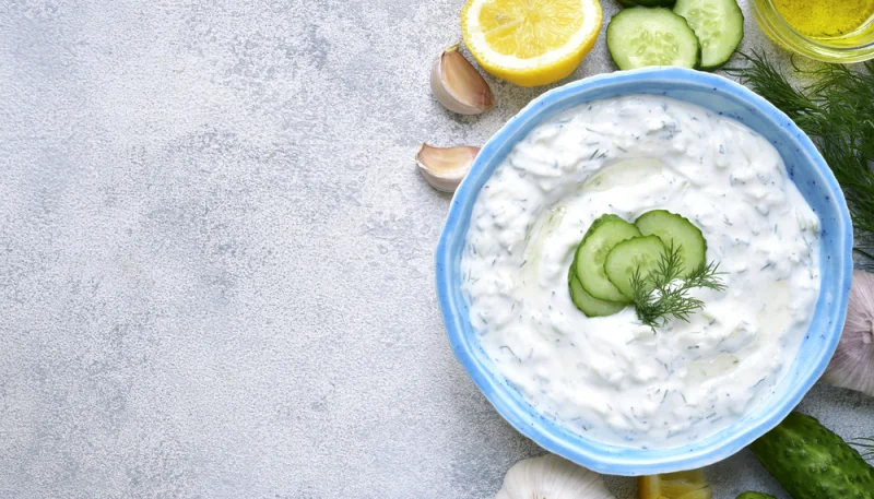 Salsa de yogur con pepino