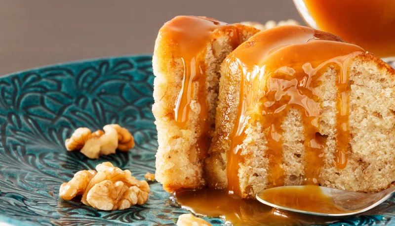 Tarta de plátano con dulce de leche