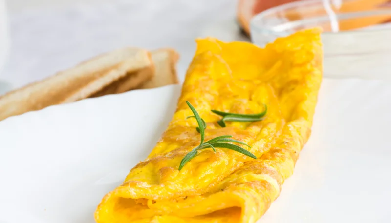 Tortilla francesa con yogur