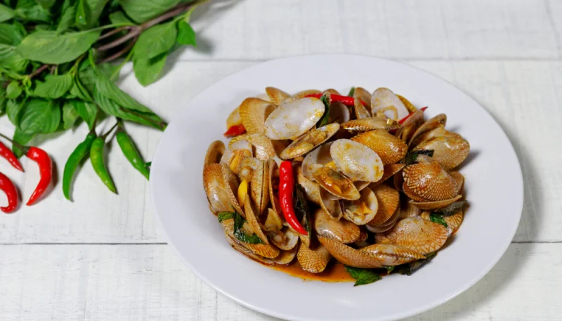 Almejas en salsa picantona