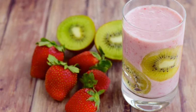 Batido de fresa y kiwi