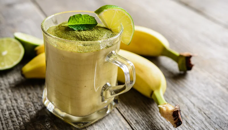 Batido de plátano y matcha