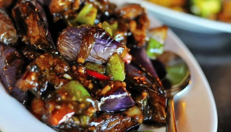 Berenjenas al estilo chino