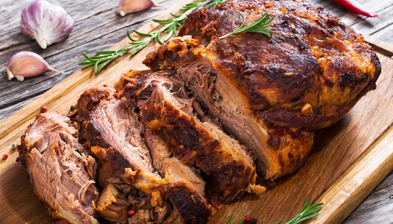 Cerdo marinado al horno