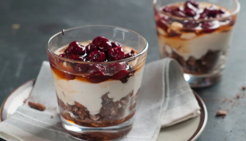 Mascarpone con cerezas