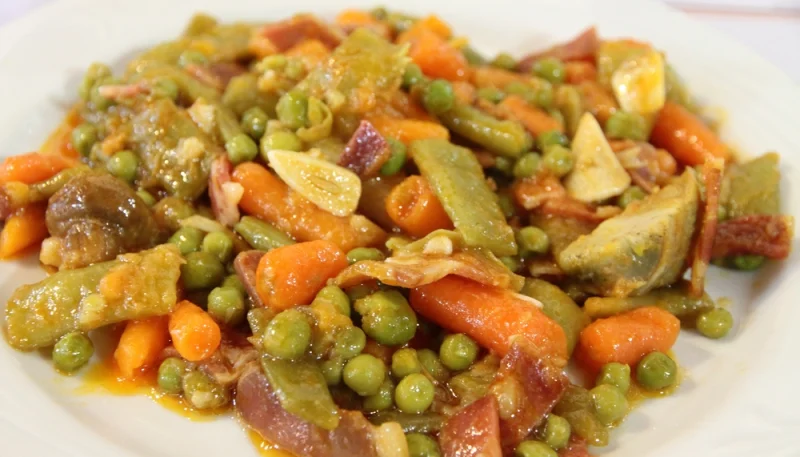Menestra de verduras con jamón express