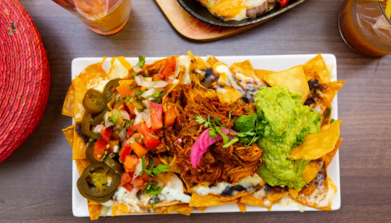 Nachos con ternera