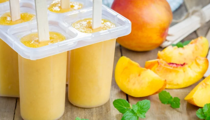 Paletas rápidas de melocotón