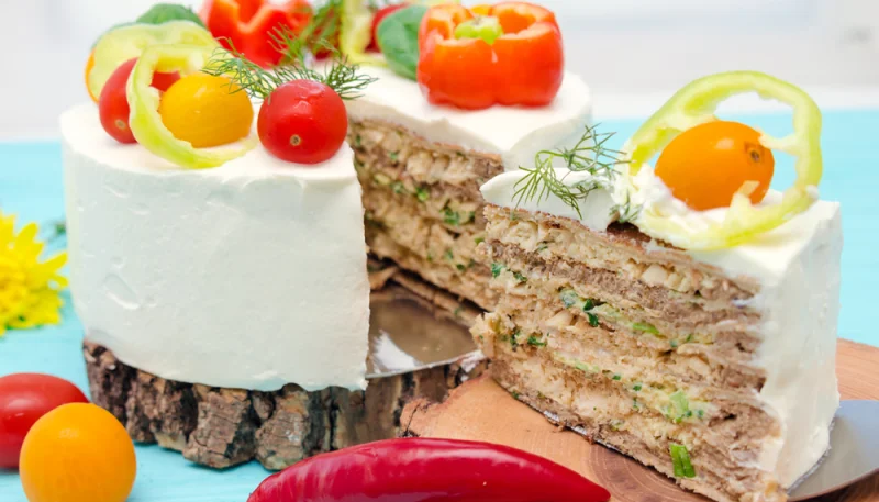 Pastel de pollo y queso