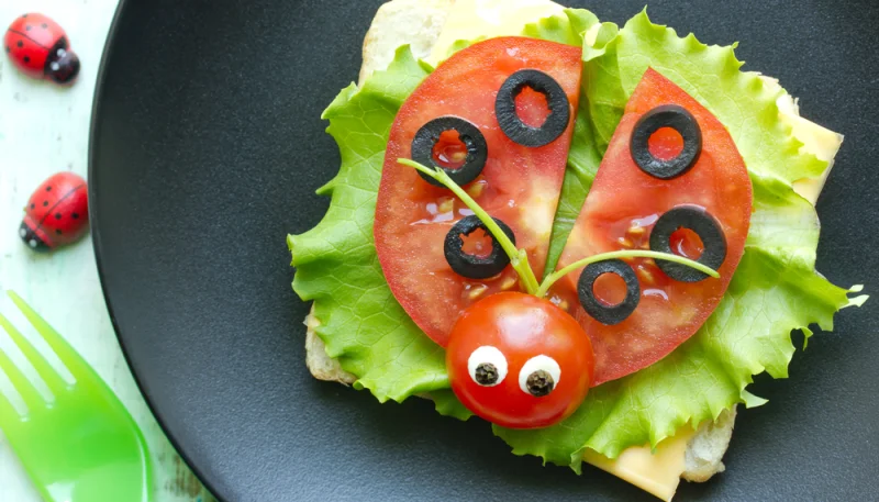 Sándwich vegetal de mariquita