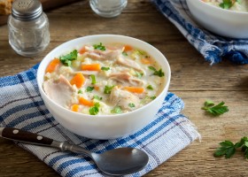 Sopa de pollo con arroz