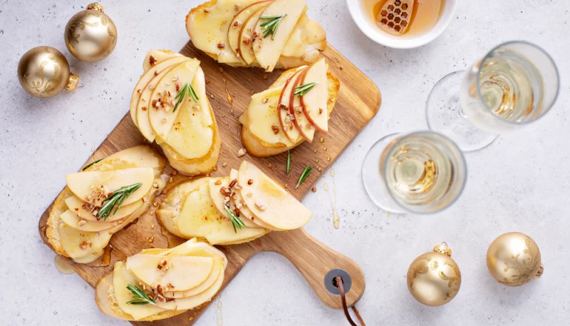 Tosta de queso brie y pera