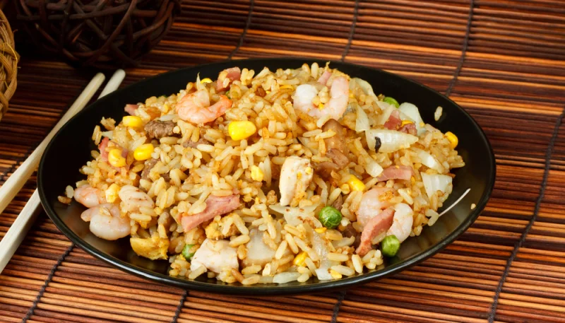 Arroz chino al microondas