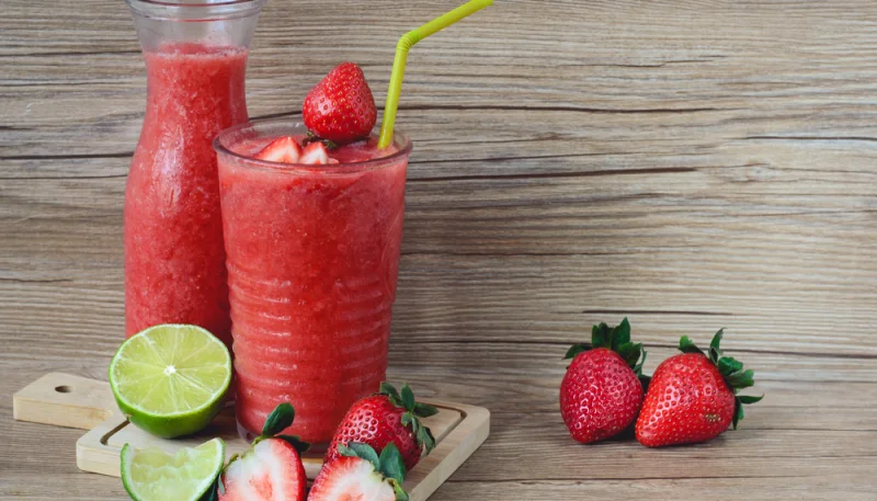Batido de fresa y lima