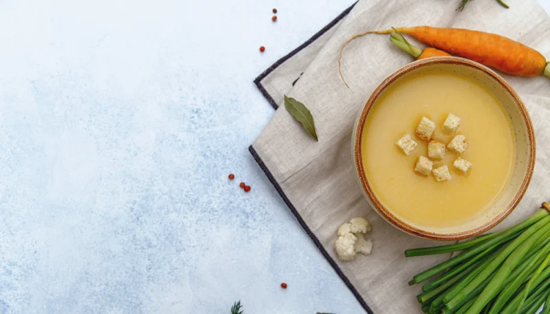 Crema de zanahoria y coliflor