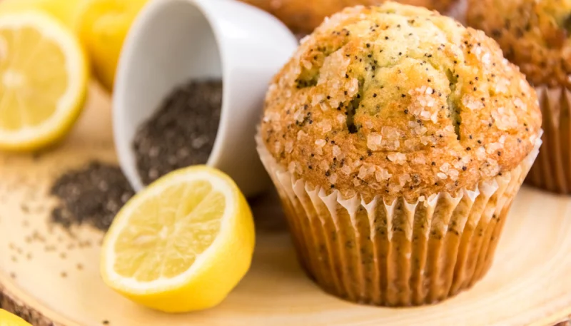 Muffins de limón con semillas de amapola