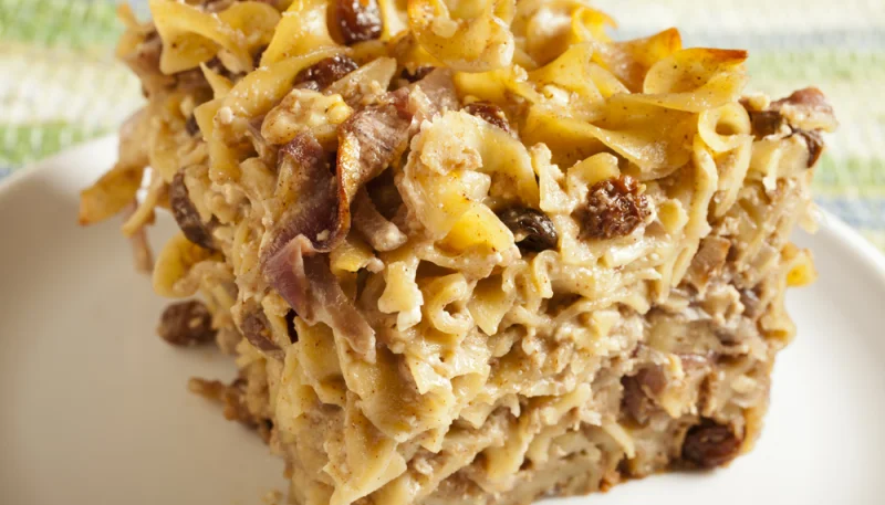 Pudín de fideos o Noodle kugle