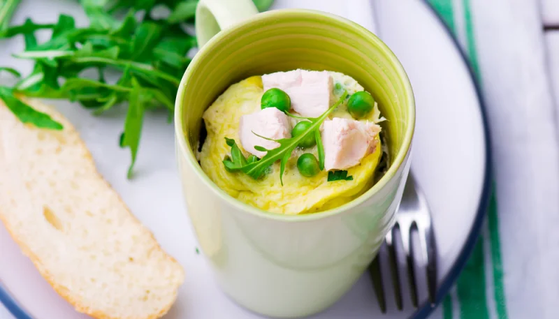 Tortilla francesa en taza al microondas