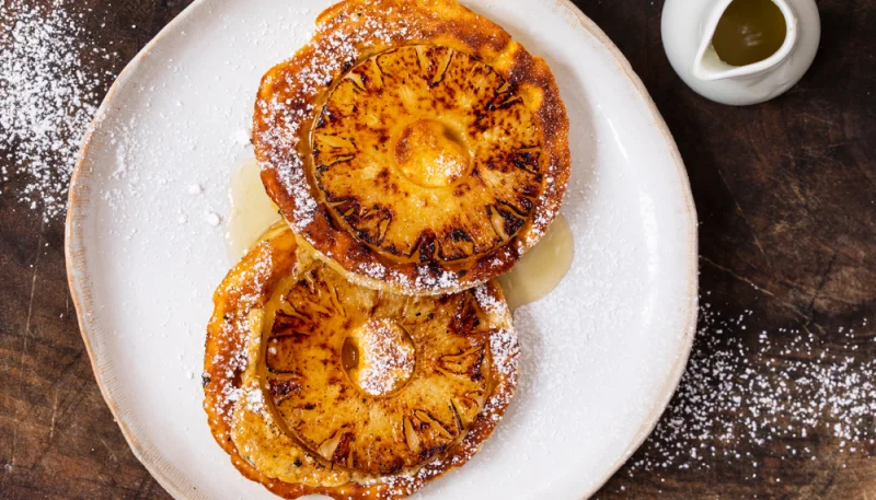 Tortitas de piña caramelizada