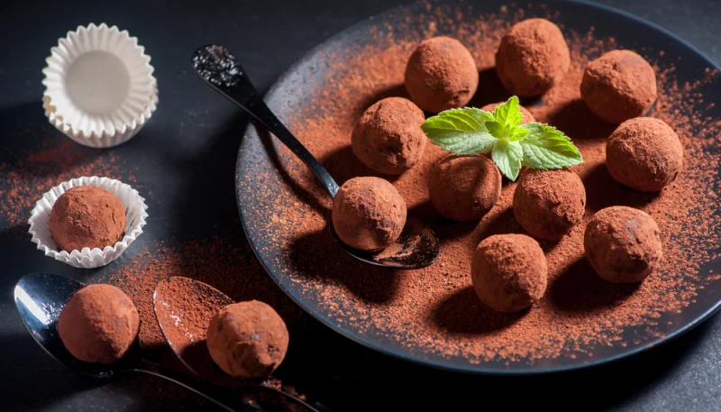 Trufas de chocolate con 2 ingredientes