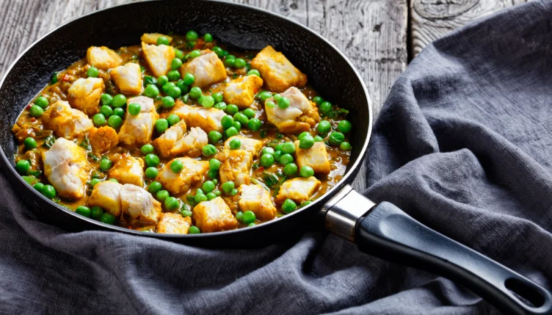 Bacalao con guisantes