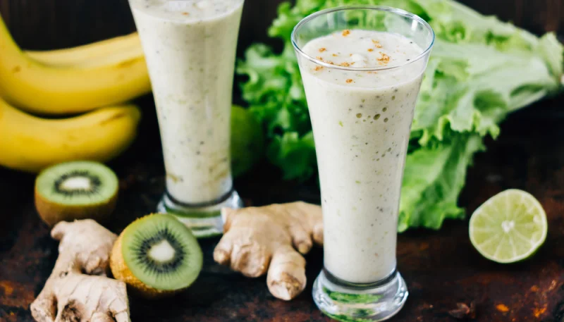 Batido de kiwi y jengibre