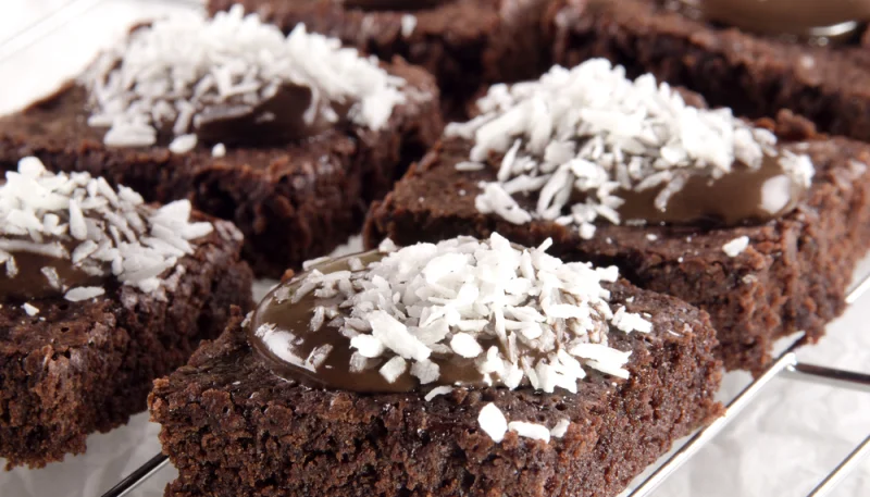 Bizcocho de chocolate y coco sin gluten