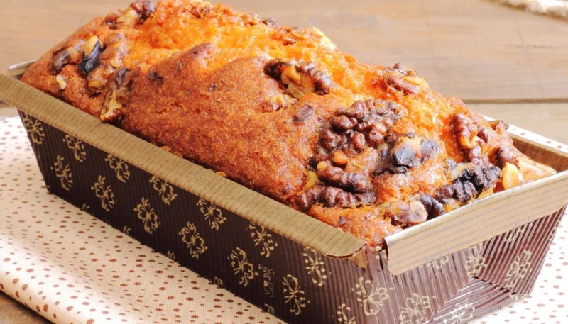 Bizcocho de plátano y nueces