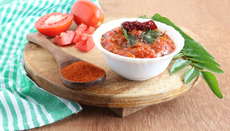 Chutney de tomates y manzana