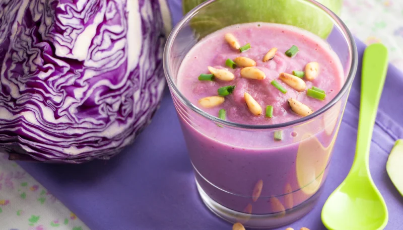 Crema de col roja