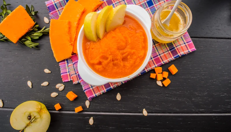 Crema de manzana y calabaza