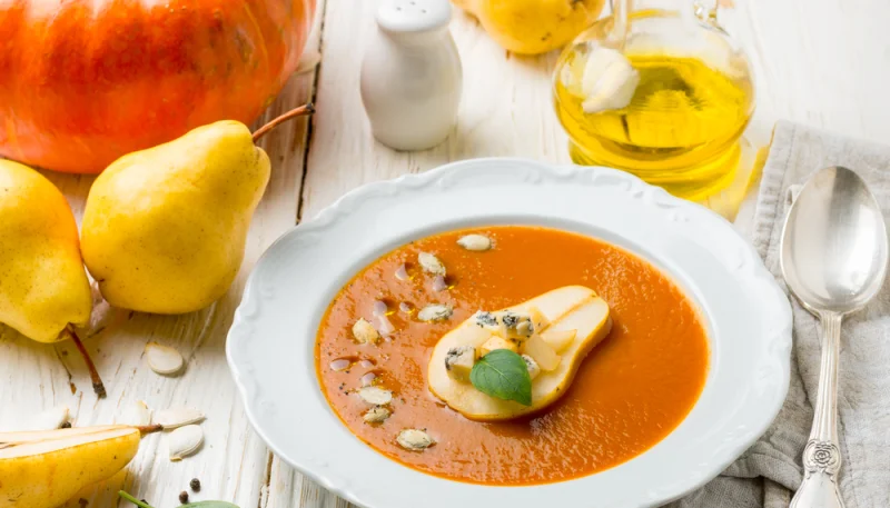 Crema de pera y calabaza