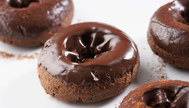 Donuts de chocolate saludables