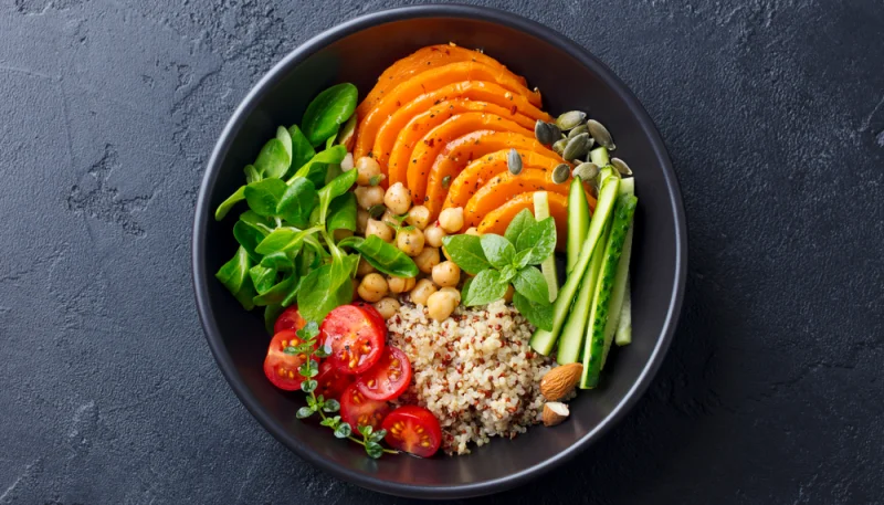 Ensalada de calabaza y quinoa