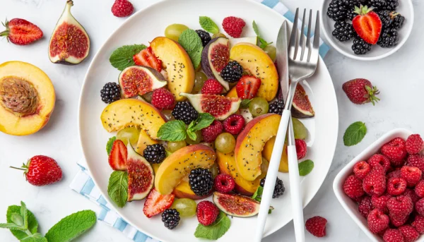 Ensalada de higos y melocotones