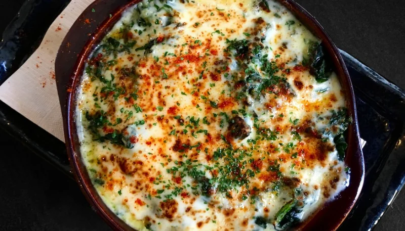 Gratinado de pescado con espinacas