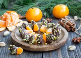 Mandarina con chocolate