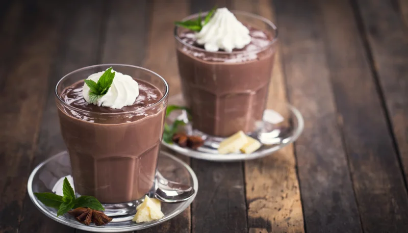 Natilla de chocolate y galletas