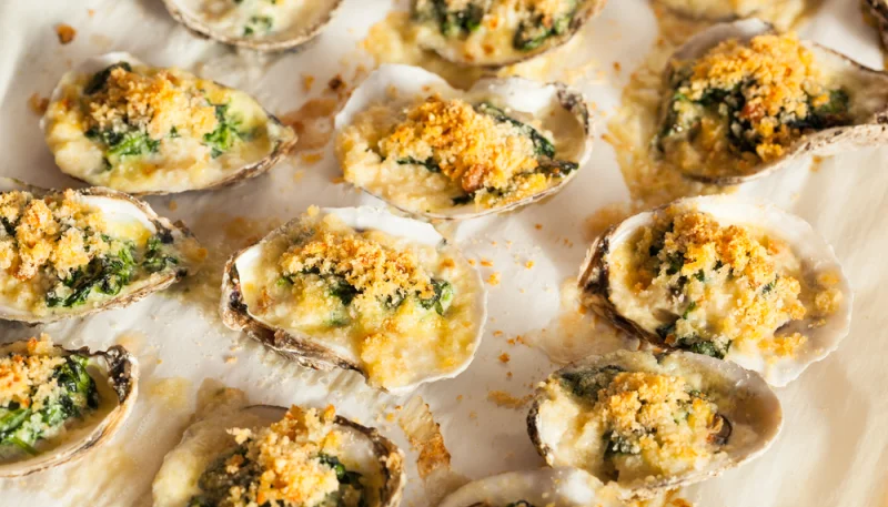 Ostras gratinadas con queso