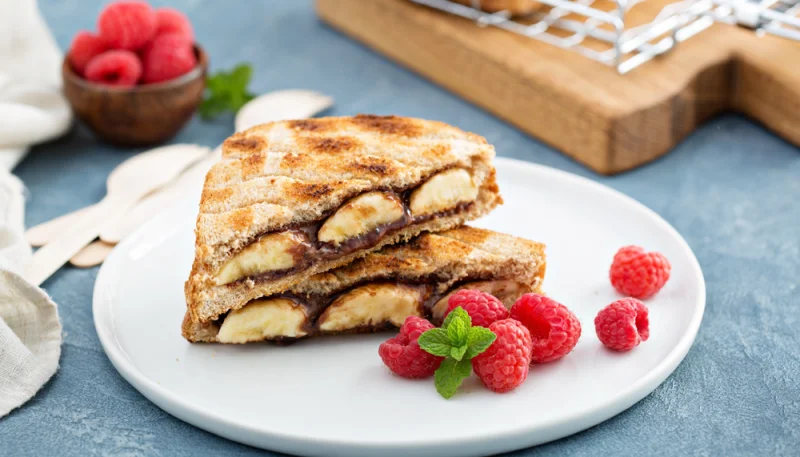 Sándwich de chocolate y plátano