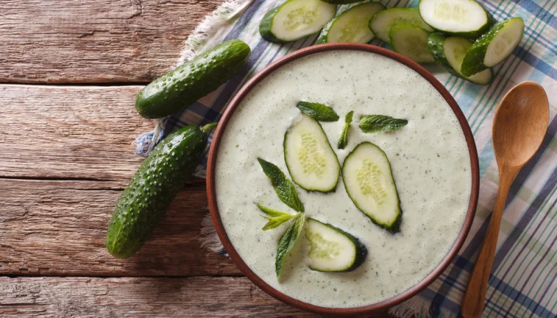 Sopa de pepino y yogur