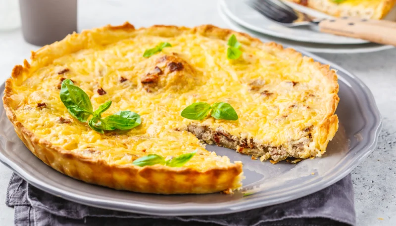 Tarta de atún y mostaza