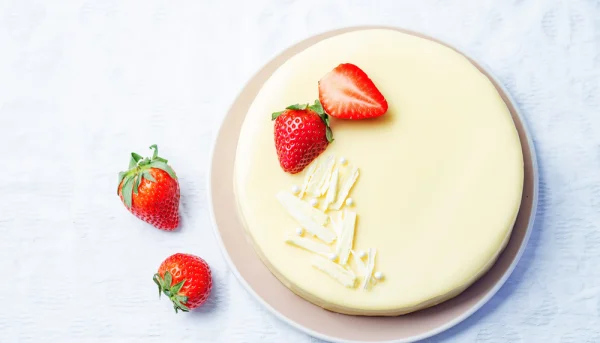 Tarta de queso de chocolate blanco