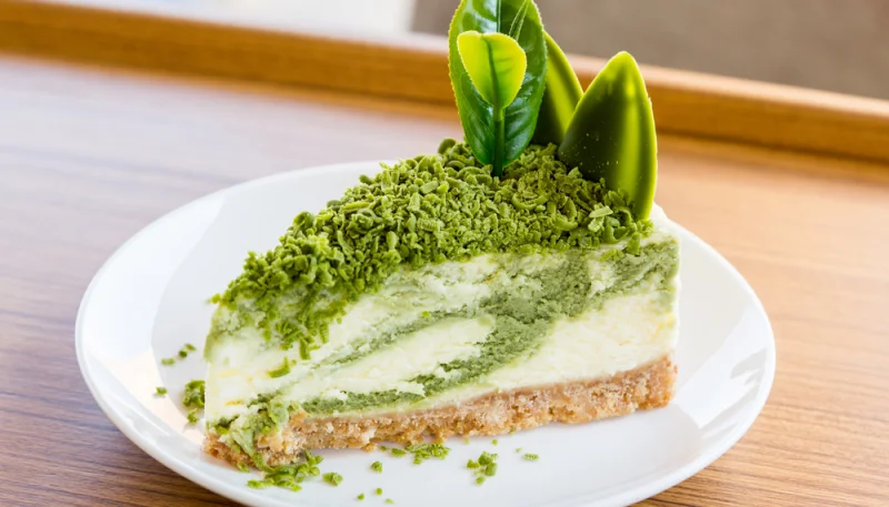 Tarta de queso y matcha
