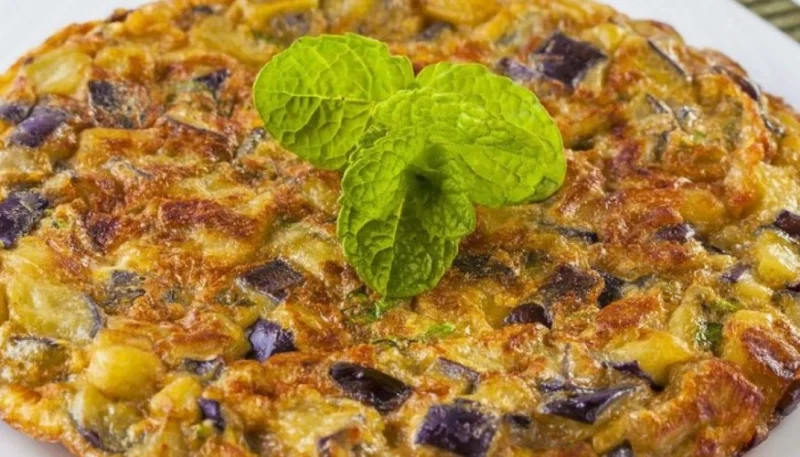 Tortilla de berenjena al horno